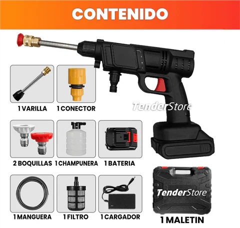 Pistola Alta Presión Profesional Portátil+Accesorios GRATIS🏷️REBAJAS ENERO